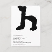 Künstlerische Buchstabe-"h-" Handmit buchstaben Visitenkarte (Rückseite)
