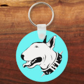 Künstlerische Bull Terrier Hunde Züchtung Design Schlüsselanhänger (Vorderseite)