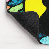 Künstlerische Buntglas-Aquarell-Katze Mousepad (Ecke)