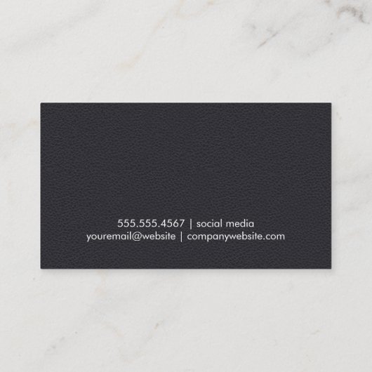 künstlerische Bürste | Gold gebürstet Visitenkarte (Rückseite)