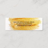künstlerische Bürste Mini Visitenkarte (Rückseite)