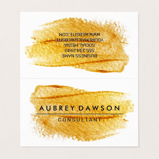 künstlerische Bürste Visitenkarten (Außenseite Aufgefaltet)