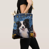 Künstlerische Canine unter Van Gogh's Sky - Vintag Tasche (Von Nahem)