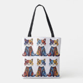 Künstlerische Cat Lover Tasche (Rückseite)