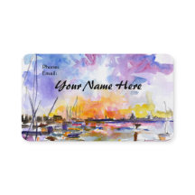 Künstlerische Charleston Watercolor Business Card 