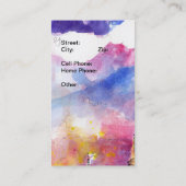 Künstlerische Charleston Watercolor Business Card  Visitenkarte (Rückseite)