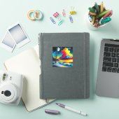Künstlerische Cloud-Szene Aufkleber (iPad Hülle)