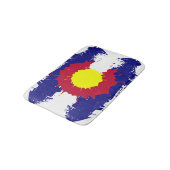 Künstlerische Colorado Fahne Farbe Spritzer Badema Badematte (Schrägansicht)