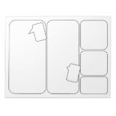 Künstlerische Comicen - Vorlagen der Blanken Leist Notizblock (Vorderseite)