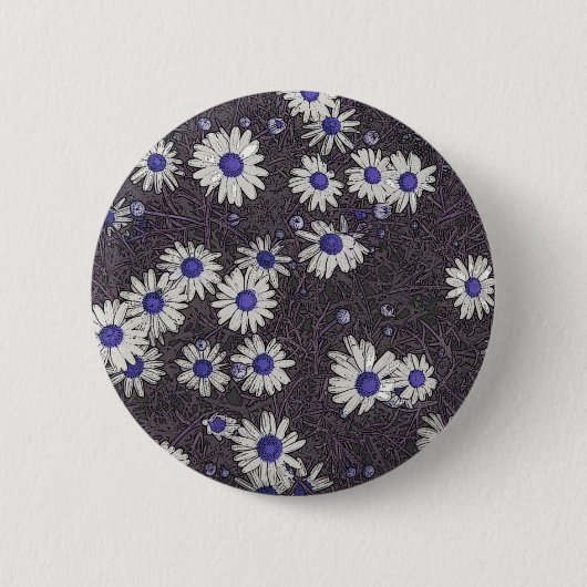 Künstlerische Daisies Button (Vorderseite)