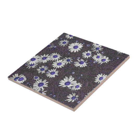 Künstlerische Daisies Fliese (Seite)