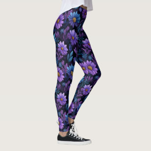 Künstlerische Daisy Luxus Mode Fitnessstudio Leggings