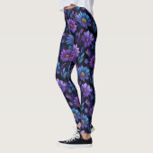Künstlerische Daisy Luxus Mode Fitnessstudio Leggings (Links)