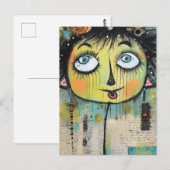 Künstlerische Damen 11 Postkarte (Vorne/Hinten)