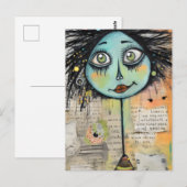 Künstlerische Damen 2 Postkarte (Vorne/Hinten)