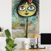 Künstlerische Damen 4 Poster (Heimbüro)