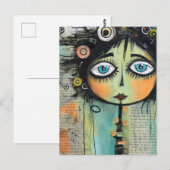 Künstlerische Damen 8 Postkarte (Vorne/Hinten)