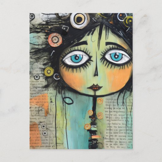 Künstlerische Damen 8 Postkarte (Vorderseite)