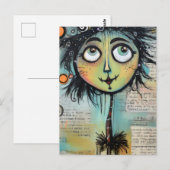 Künstlerische Damen 9 Postkarte (Vorne/Hinten)