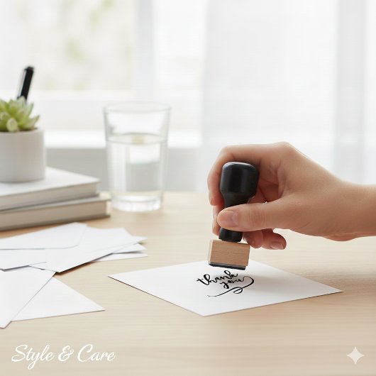 Künstlerische Dankbarkeit Rubber Briefmarke in 1 Z Gummistempel