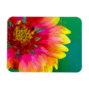 Künstlerische Darstellung der Indian Blanket Blume Magnet