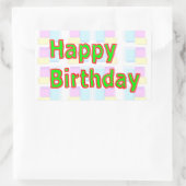Künstlerische Dekorative HAPPY BIRTHDAY Script Rechteckiger Aufkleber (Tasche)