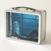 Künstlerische Delphin Metall Brotdose (Rückseite)