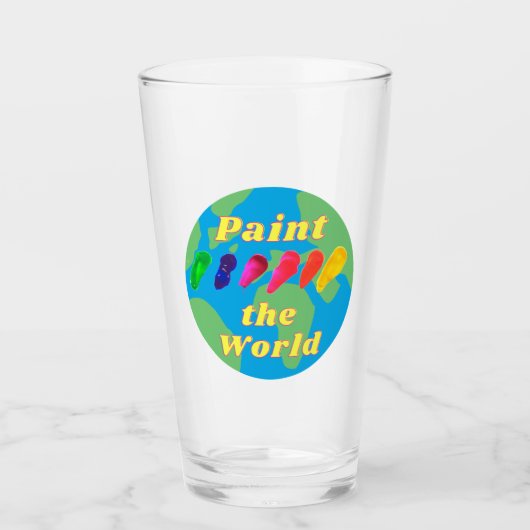 Künstlerische Designer Paint the World Glas (Vorderseite)