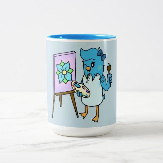 Künstlerische Duckling kundenspezifische Künstlerc Zweifarbige Tasse (Mittel)