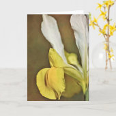 Künstlerische Dutch Iris Blume Note Card Karte (Gelbe Blume)