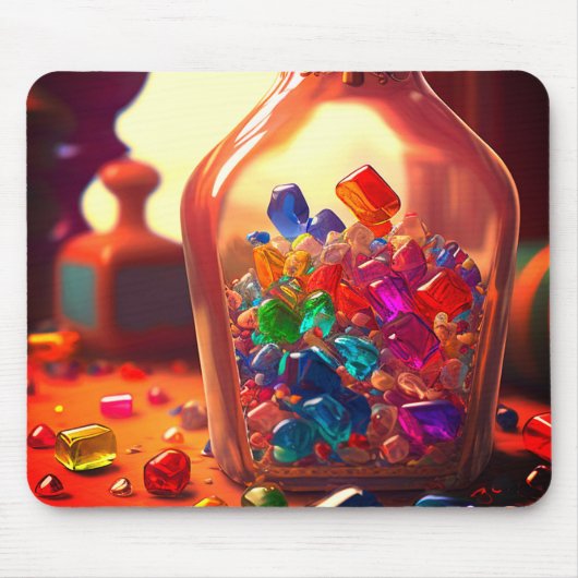 Künstlerische Edelsteine Mousepad (Vorne)