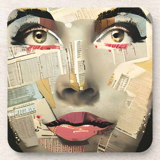 Künstlerische, einzigartige digitale Kunst | Hübsc Getränkeuntersetzer (Vorderseite)