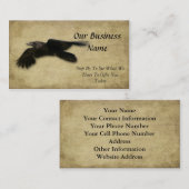 Künstlerische einzige schwarze Krähe Visitenkarte (Vorne/Hinten)