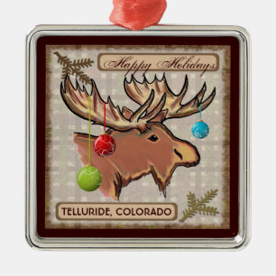 Künstlerische Elchverzierung Tellurid-Colorados Ornament Aus Metall