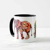 Künstlerische Elefantencoffee-Tasse Tasse (Vorderseite Links)