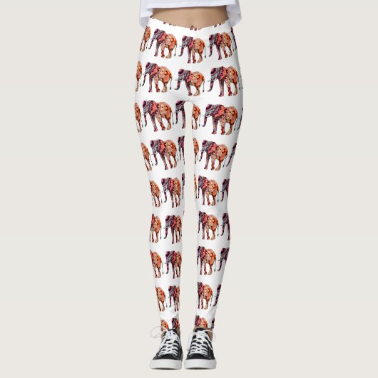 Künstlerische ElefantenLeggings Leggings (Vorderseite)