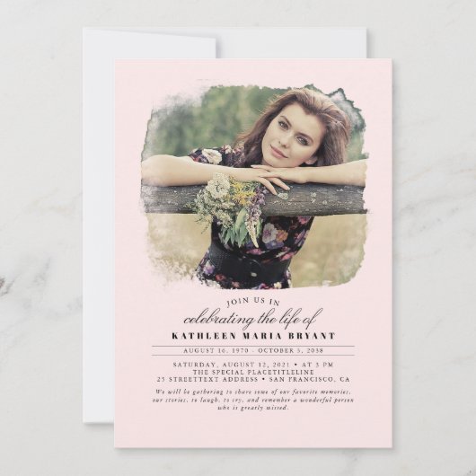 Künstlerische Elegant-Feier zum lebensbegleitenden Einladung (Vorderseite)