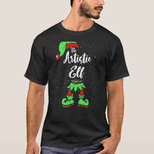 Künstlerische Elf Matching Familie Weihnachts Paja T-Shirt