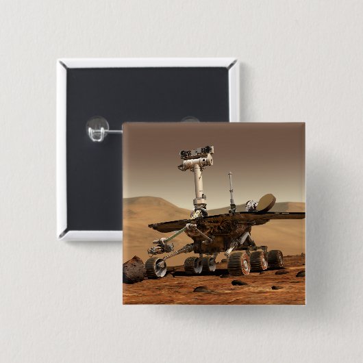 Künstlerische Endition von Mars Rover Button (Vorne & Hinten)