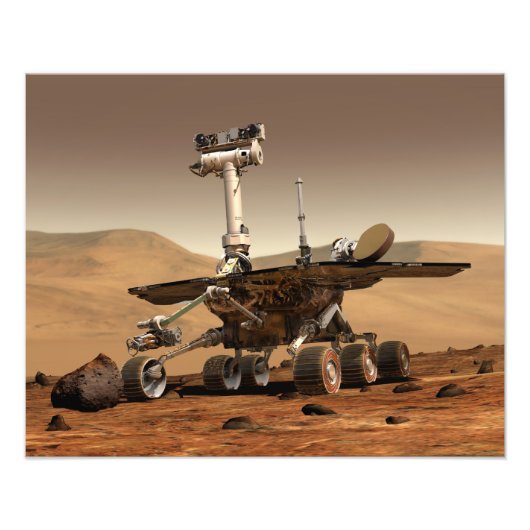 Künstlerische Endition von Mars Rover Fotodruck (Vorne)