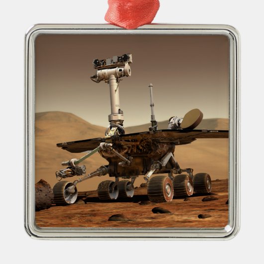 Künstlerische Endition von Mars Rover Ornament Aus Metall (Vorne)