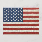 Künstlerische Fahne Amerikas - Handgezeichnete Kun Postkarte (Vorderseite)