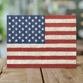 Künstlerische Fahne Amerikas - Handgezeichnete Kun Postkarte