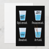 Künstlerische Fakten Funny Artists Kunstlehrer Gr Dankeskarte (Vorne/Hinten)