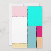 Künstlerische Farbblöcke Moderne Hochzeit Einladung (Rückseite)