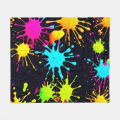 Künstlerische Farbburst mit treibender Farbe Fleecedecke (Vorderseite (Horizontal))