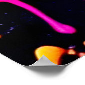 Künstlerische Farbburst mit treibender Farbe Poster (Ecke)