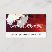 Künstlerische Farbe gebürstet | Berater | Künstler Visitenkarte (Vorderseite)