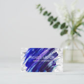 Künstlerische Farbe gebürstet | Marmorboden Visitenkarte (Stehend Vorderseite)