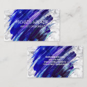 Künstlerische Farbe gebürstet | Marmorboden Visitenkarte (Vorne/Hinten)